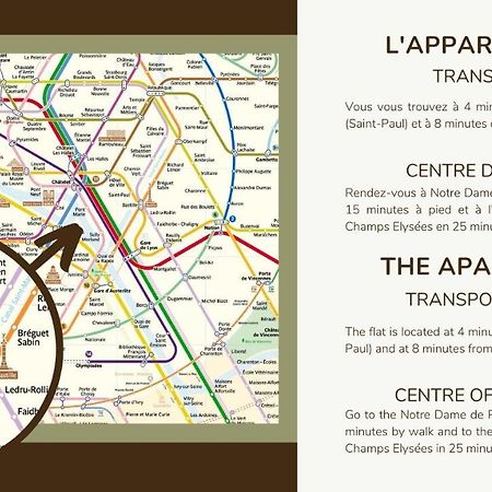 New&Renovated Cosy Flat In The Marais !!! 4Pers Apartment Paris Luaran gambar